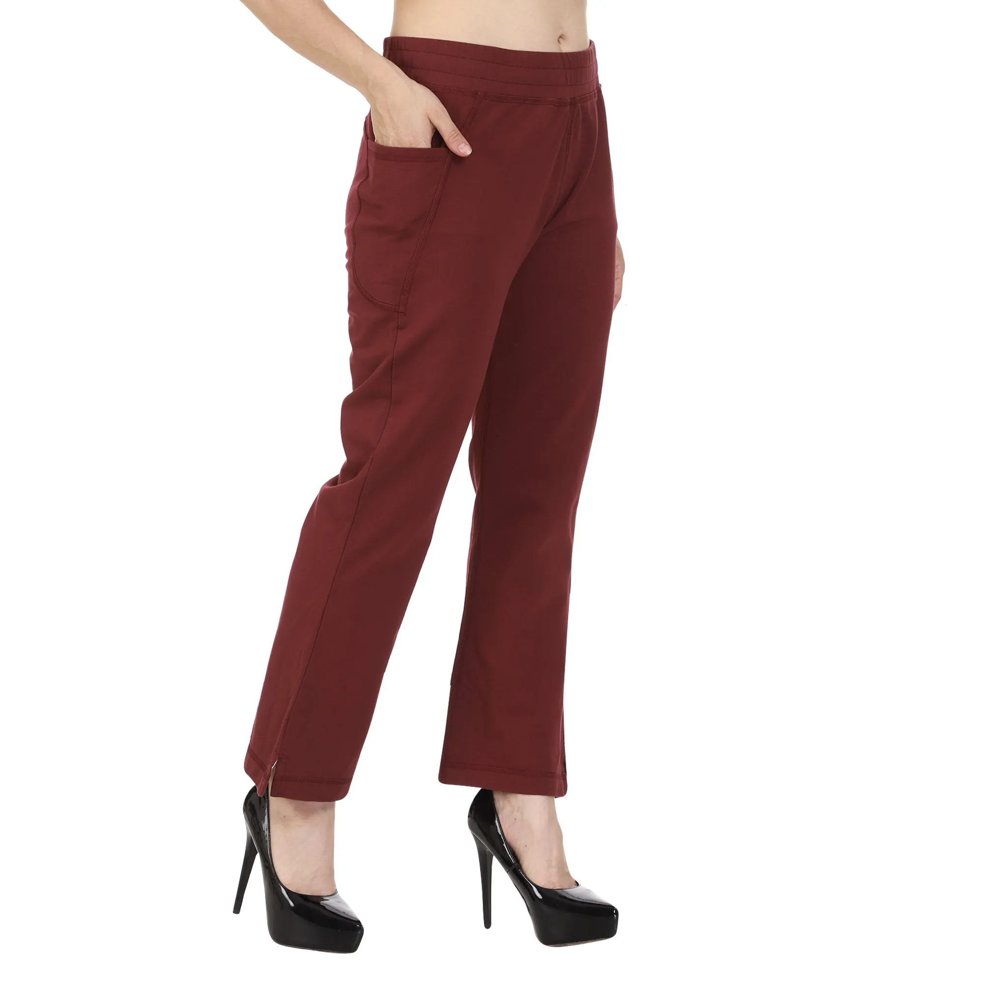 Organic Cotton Women's Flared Bottom Comfort Fit Athleisure Pant