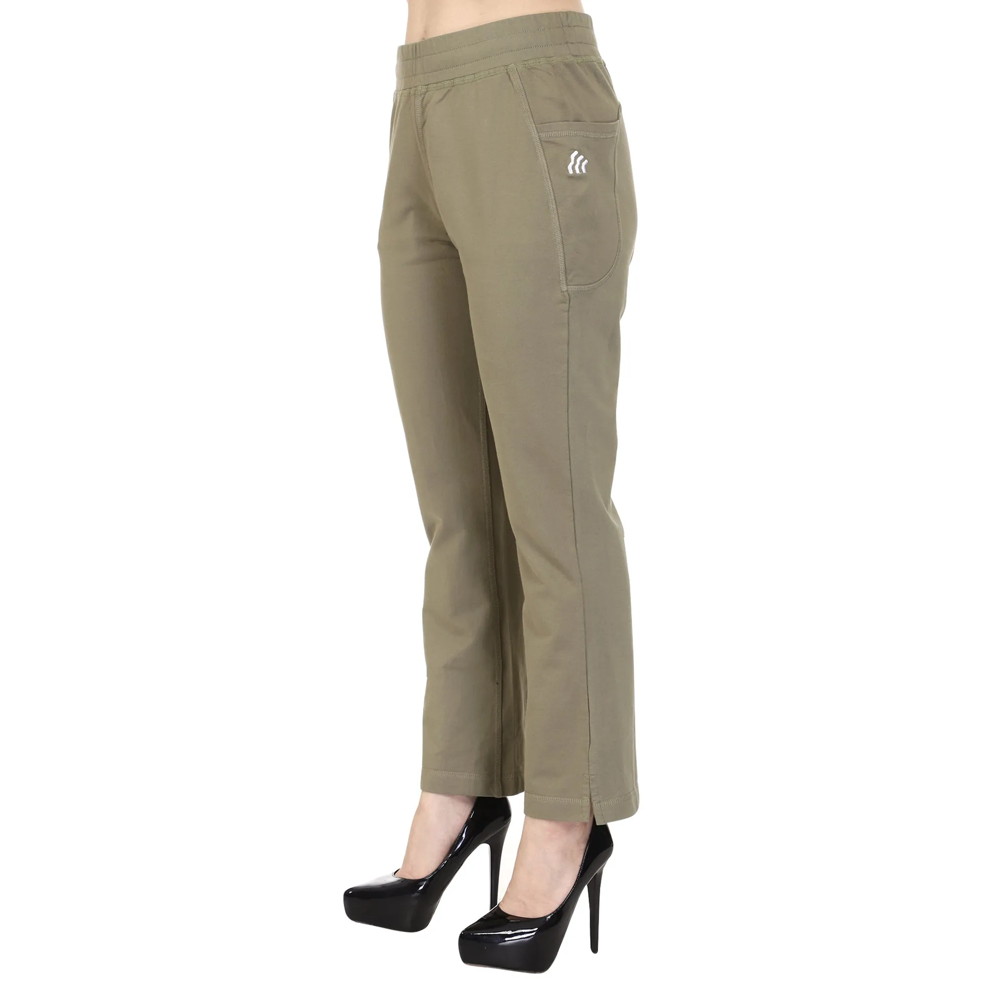 Organic Cotton Women's Flared Bottom Comfort Fit Athleisure Pant
