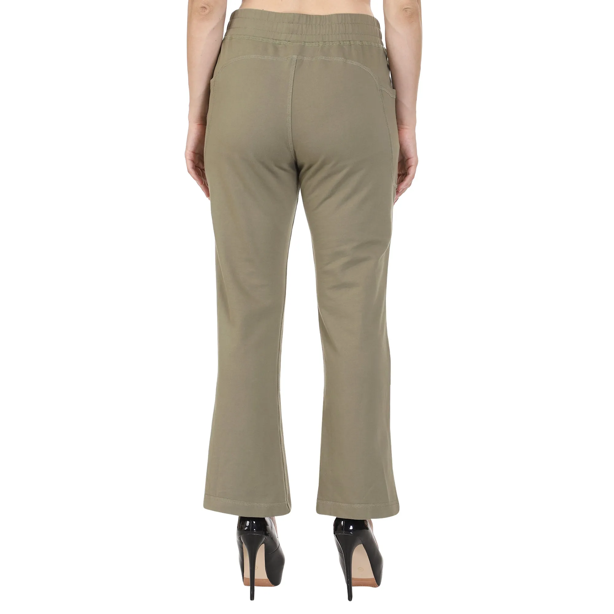 Organic Cotton Women's Flared Bottom Comfort Fit Athleisure Pant