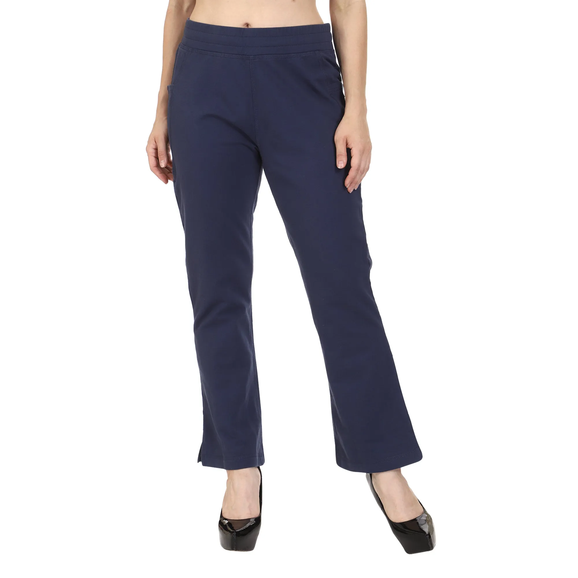 Organic Cotton Women's Flared Bottom Comfort Fit Athleisure Pant