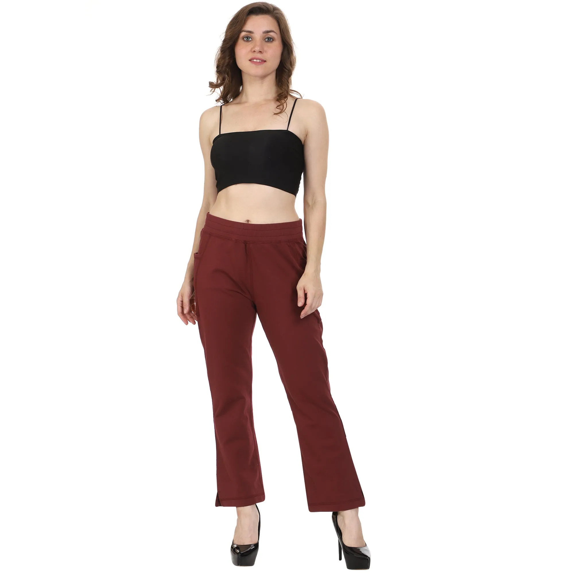 Organic Cotton Women's Flared Bottom Comfort Fit Athleisure Pant