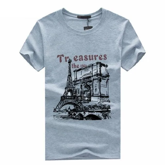 Paris Eiffel Tower Printed Plus Size Tees