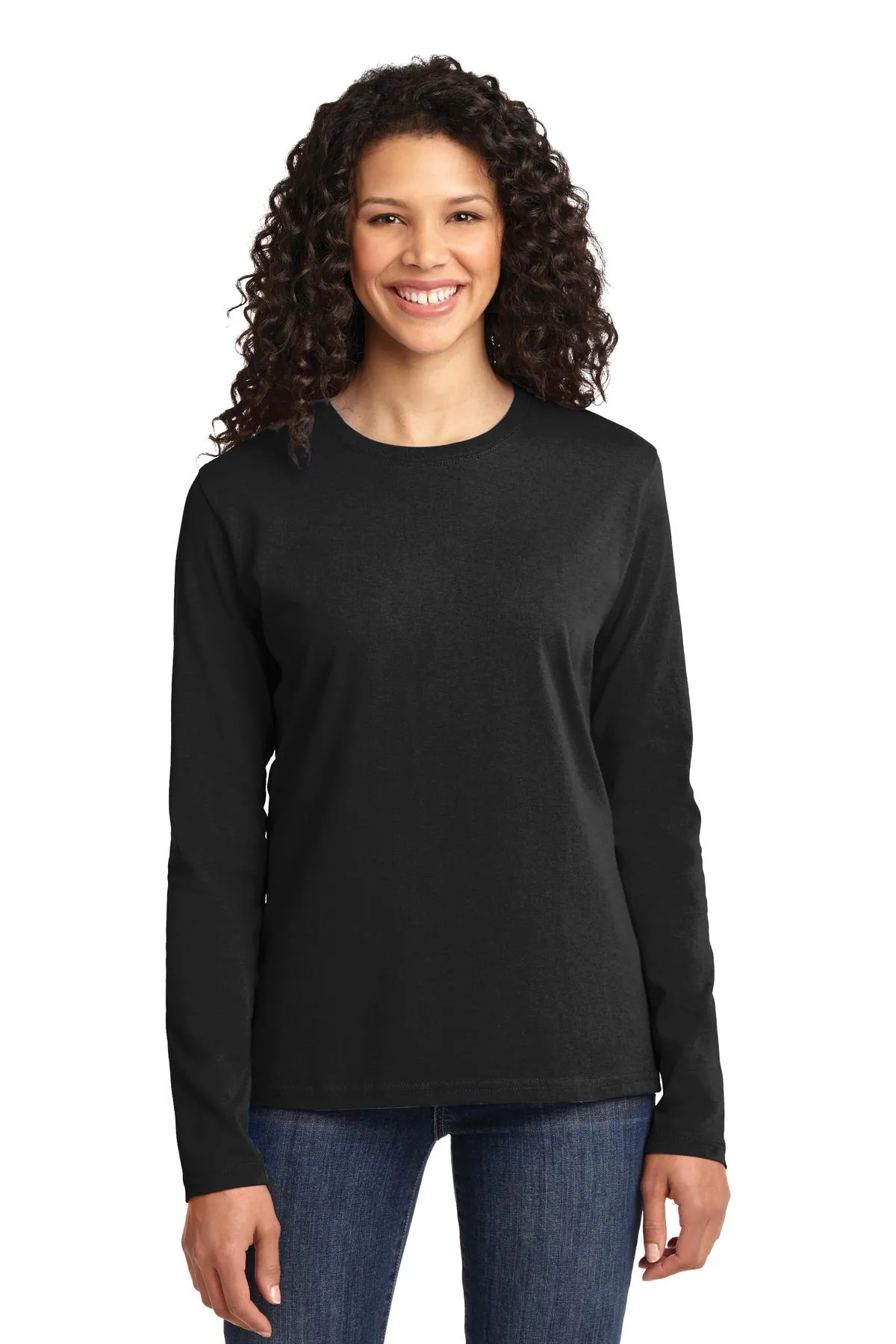 Port & Company® Ladies Long Sleeve Core Cotton Tee. LPC54LS
