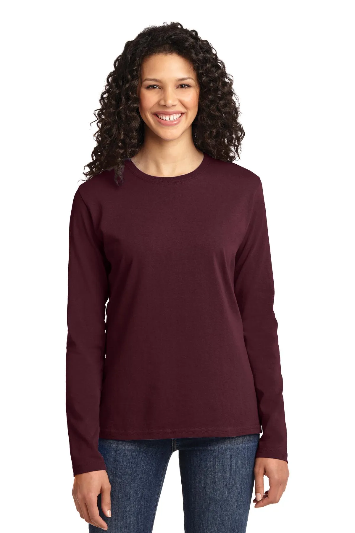 Port & Company® Ladies Long Sleeve Core Cotton Tee. LPC54LS
