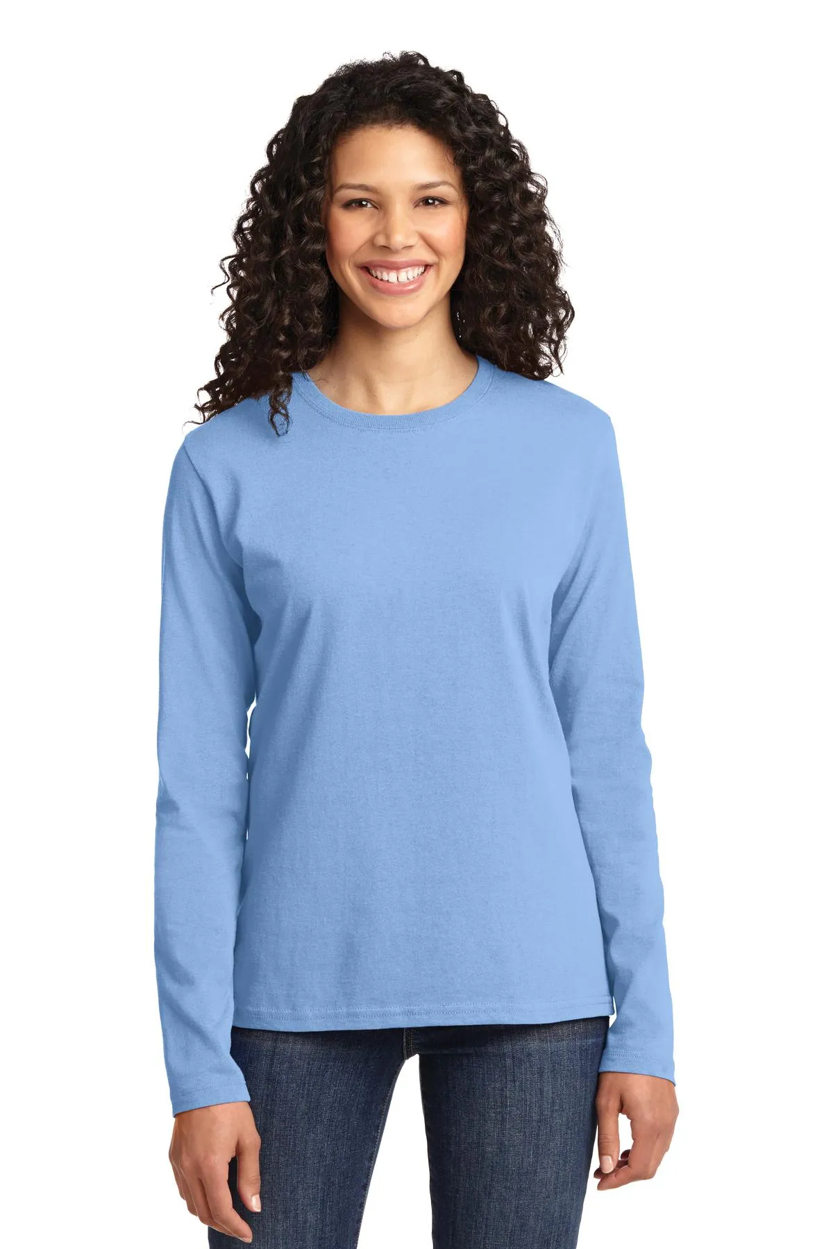 Port & Company® Ladies Long Sleeve Core Cotton Tee. LPC54LS