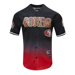 Pro Standard San Francisco 49ers Logo Mesh Button Up Jersey-Black/Red