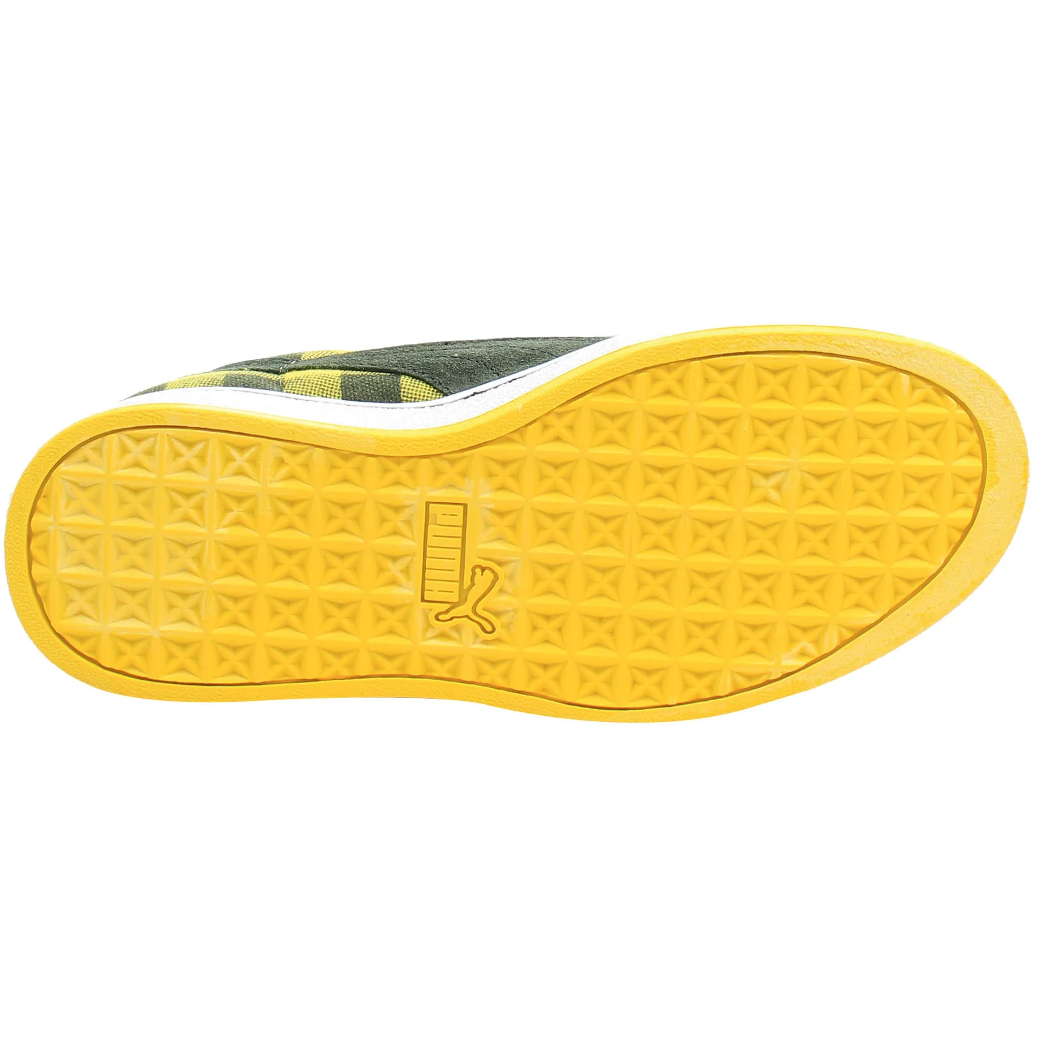 Puma Basket II Mens Green/Yellow Trainers