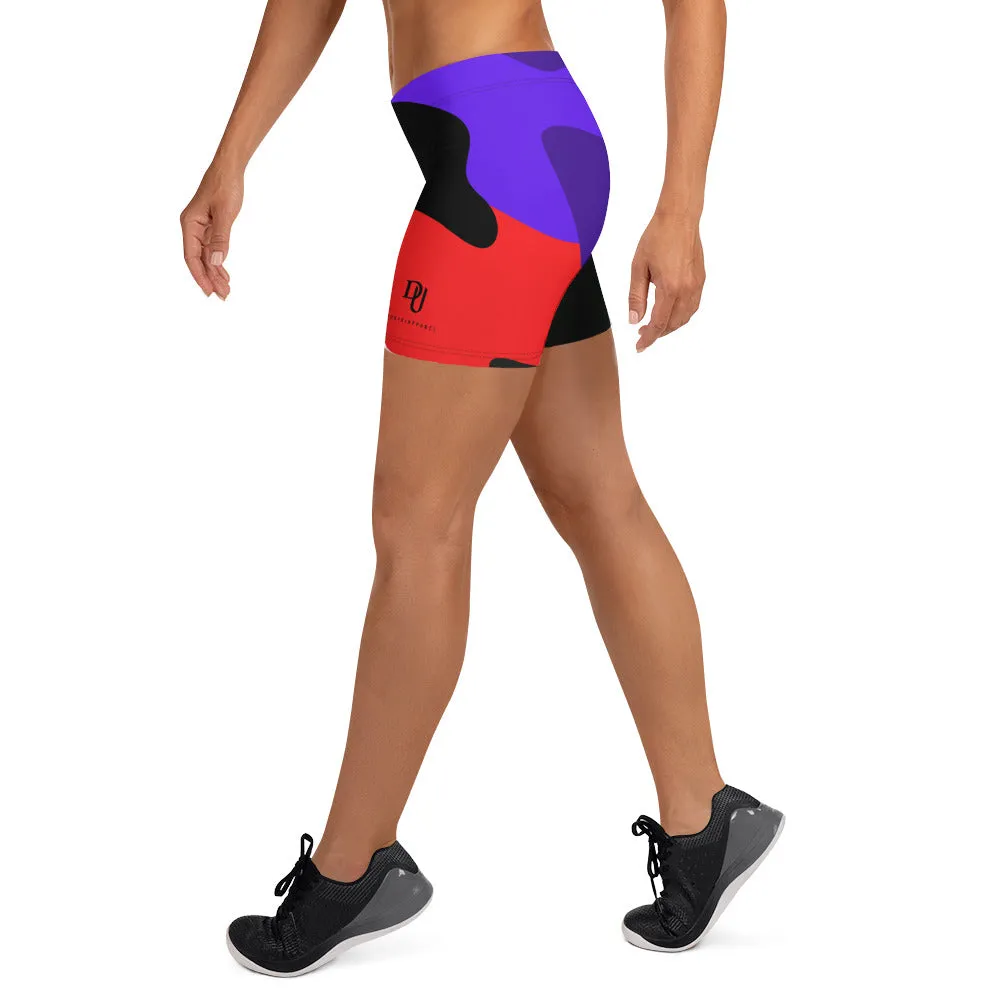 Purple Camo Biker Shorts
