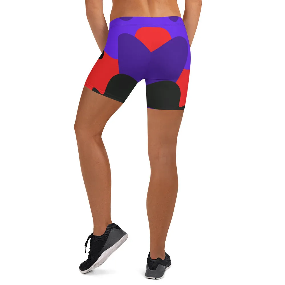 Purple Camo Biker Shorts