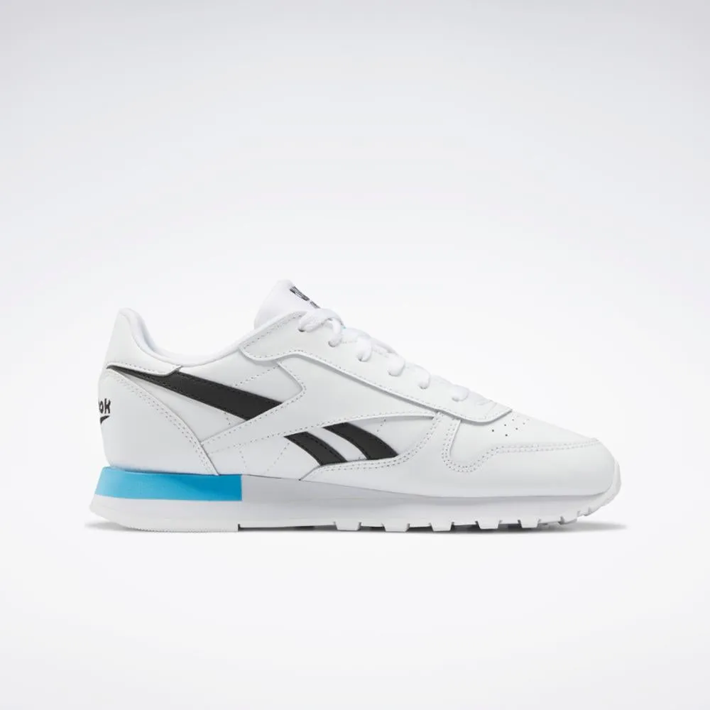 Reebok Footwear Kids Classic Leather FTWWHT/CBLACK/RADAQU