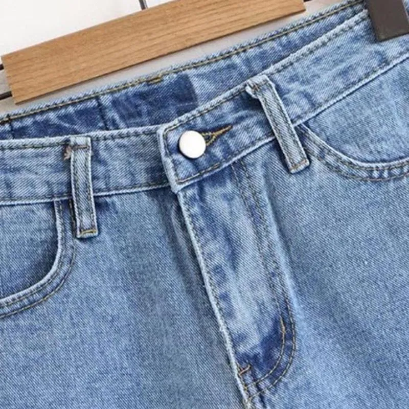 Rolled Hem Denim Shorts