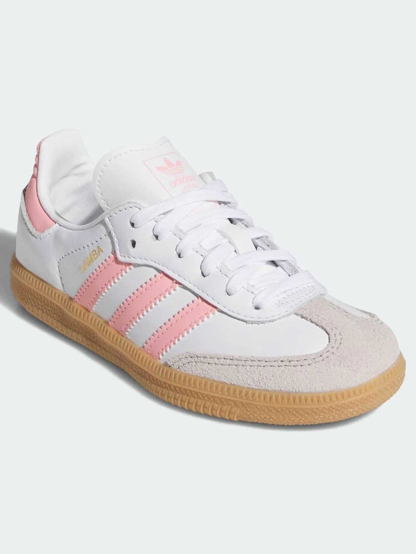 Samba OG White/Semi Pink Spark/Gum3 Shoes (Little Kids)