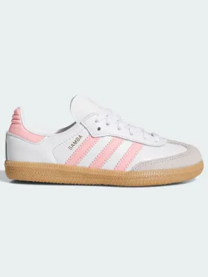 Samba OG White/Semi Pink Spark/Gum3 Shoes (Little Kids)