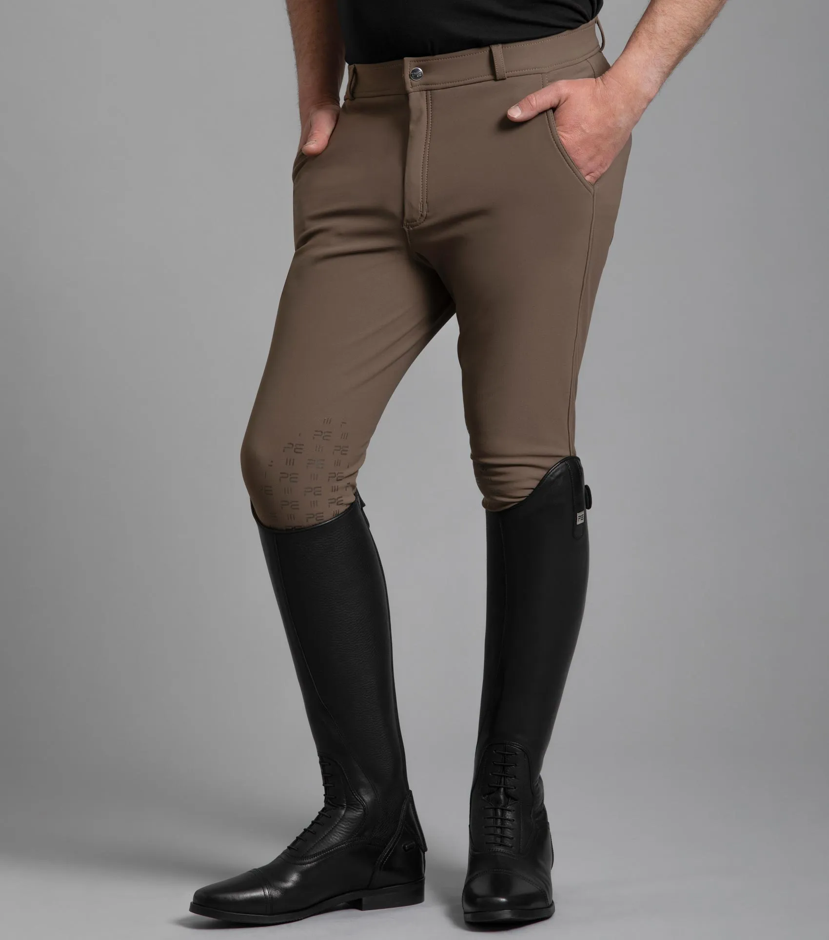 Santino Men's Gel Knee Riding Breeches Walnut