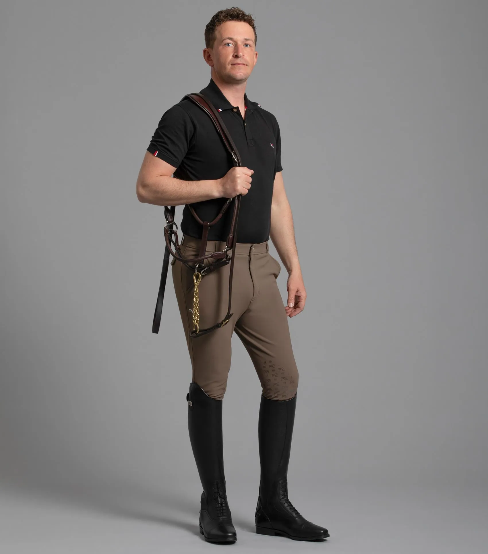 Santino Men's Gel Knee Riding Breeches Walnut
