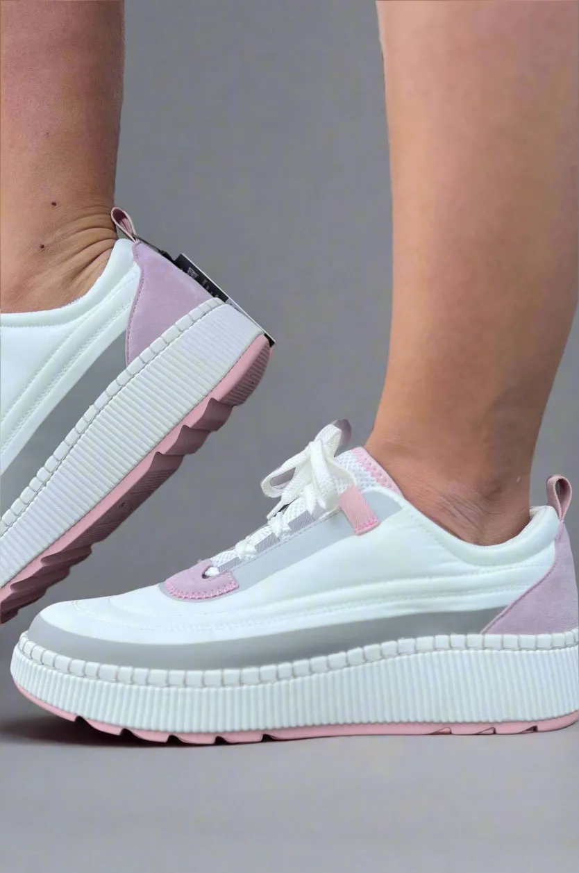 Sayah Waterproof Platform Sneaker - White Lavender