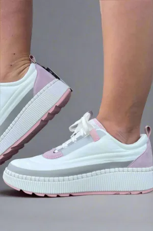 Sayah Waterproof Platform Sneaker - White Lavender