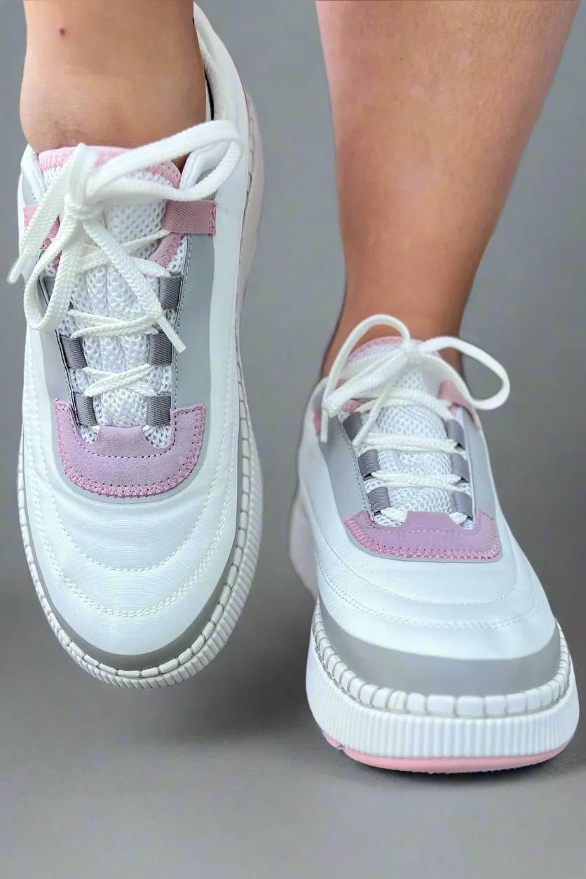 Sayah Waterproof Platform Sneaker - White Lavender