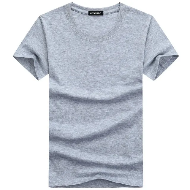 Short Sleeve Plain Solid Cotton Tees
