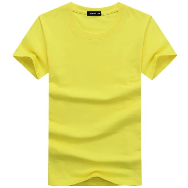Short Sleeve Plain Solid Cotton Tees
