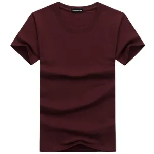 Short Sleeve Plain Solid Cotton Tees