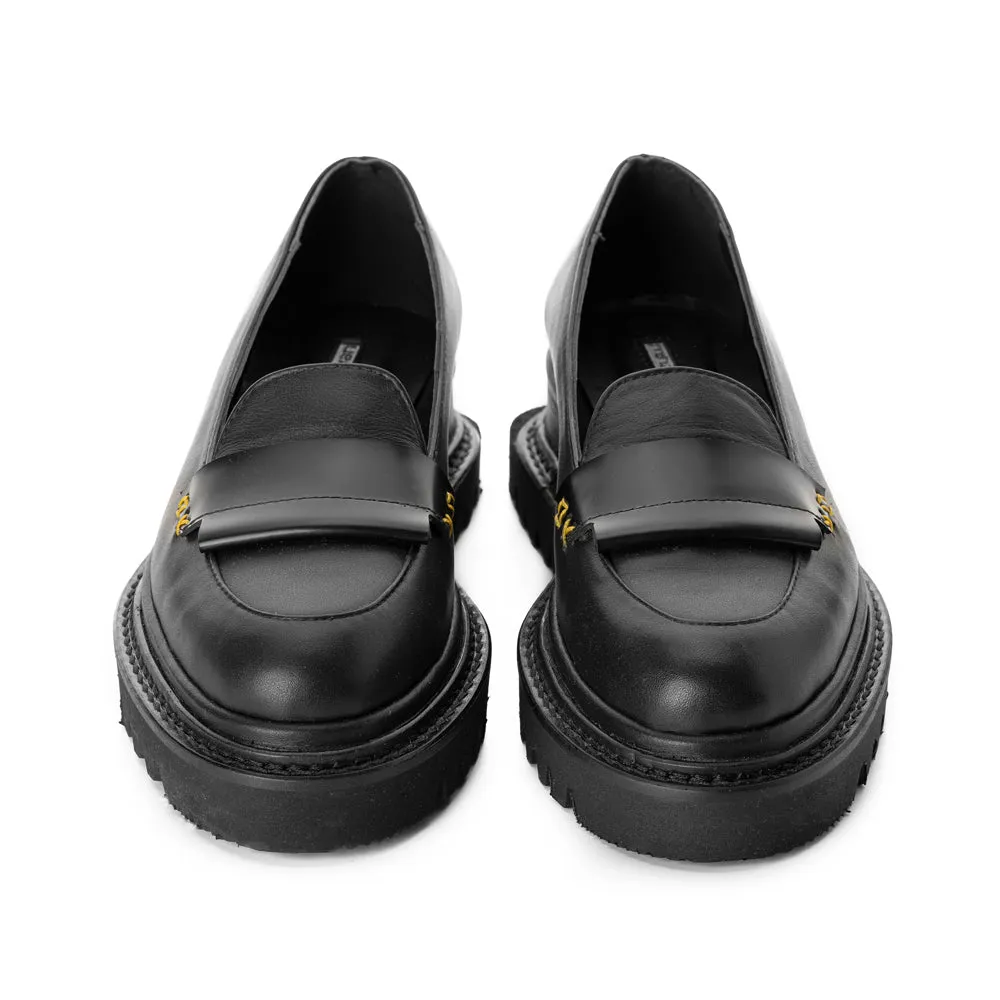 SHR XOXO Paper Game black leather women shoes