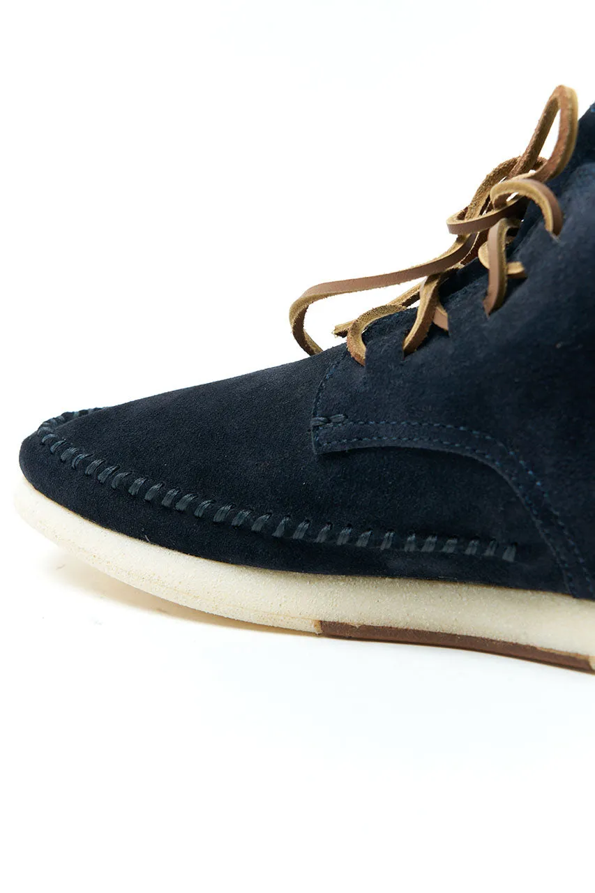 Silvano Sassetti Suede Moccasin Hi Crosty Blu Notte