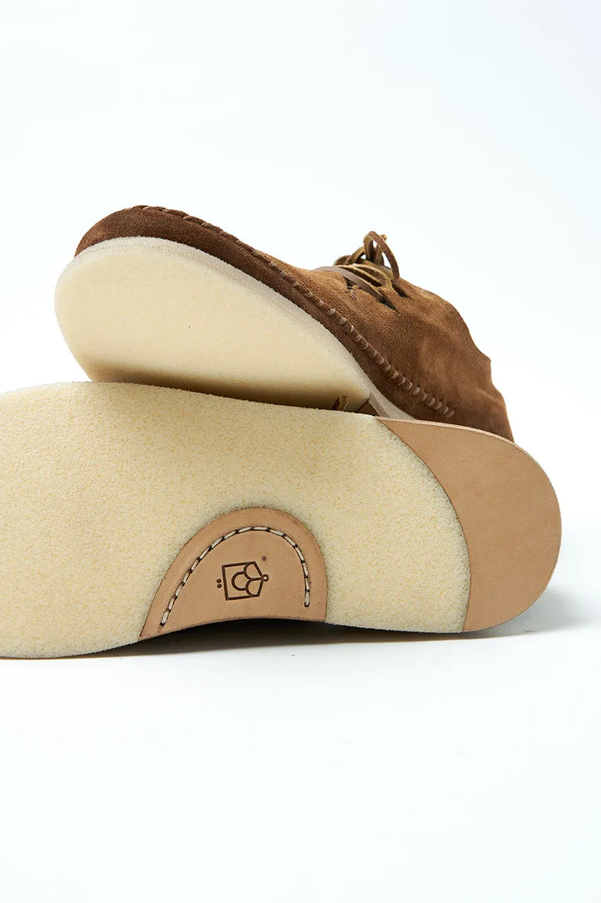 Silvano Sassetti Suede Moccasin Low Crosty Tobacco