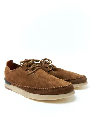Silvano Sassetti Suede Moccasin Low Crosty Tobacco