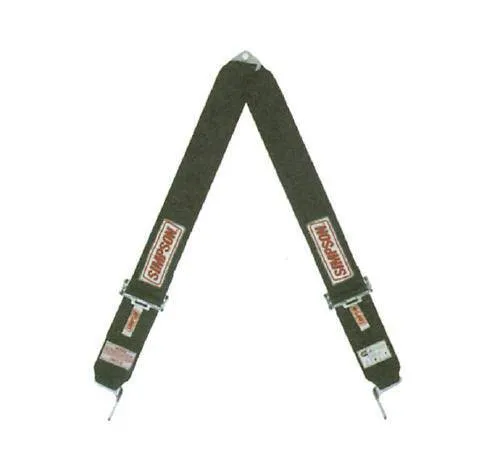 Simpson 3" V-Type Shoulder Harness - Bolt-In - Latch & Link - Red
