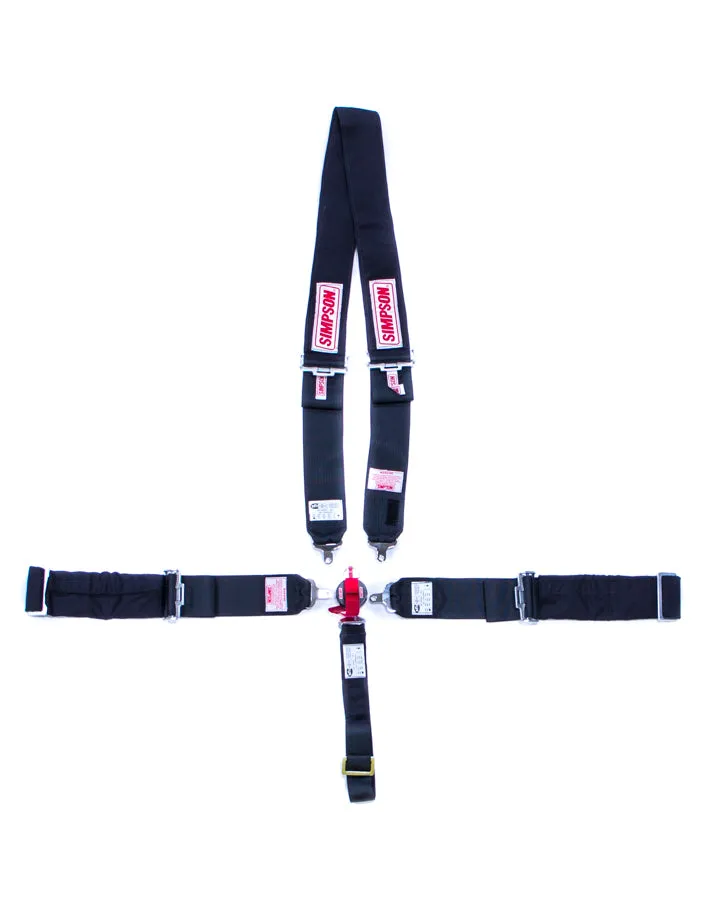 Simpson 5-Point Drag Racing Camlock Harness w/ Nomex® Cover - Black