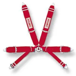 Simpson 6-Point Formula Car Camlock Harness - Bolt-In - Pull Up - Platinum