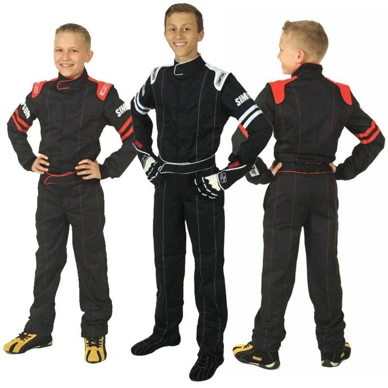 Simpson Legend II Youth Racing Suit - Black/Red