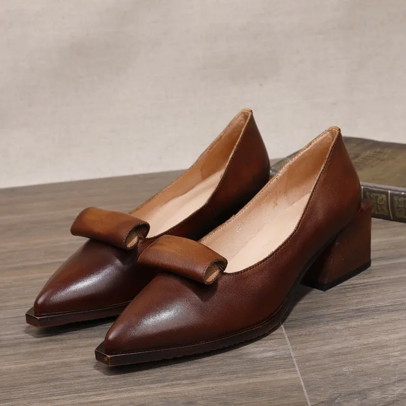 Spring Heel Pointed Toe Vintage Shoes | Gift Shoes