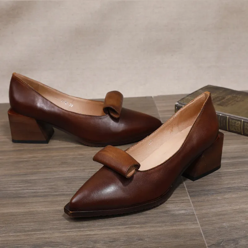 Spring Heel Pointed Toe Vintage Shoes | Gift Shoes