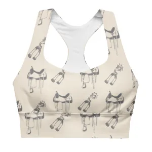 Spurs & Saddles Longline sports bra