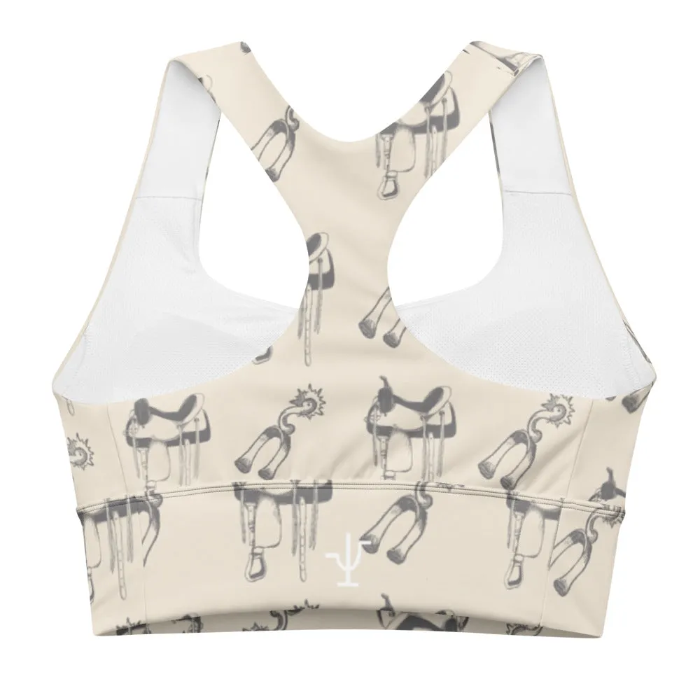 Spurs & Saddles Longline sports bra