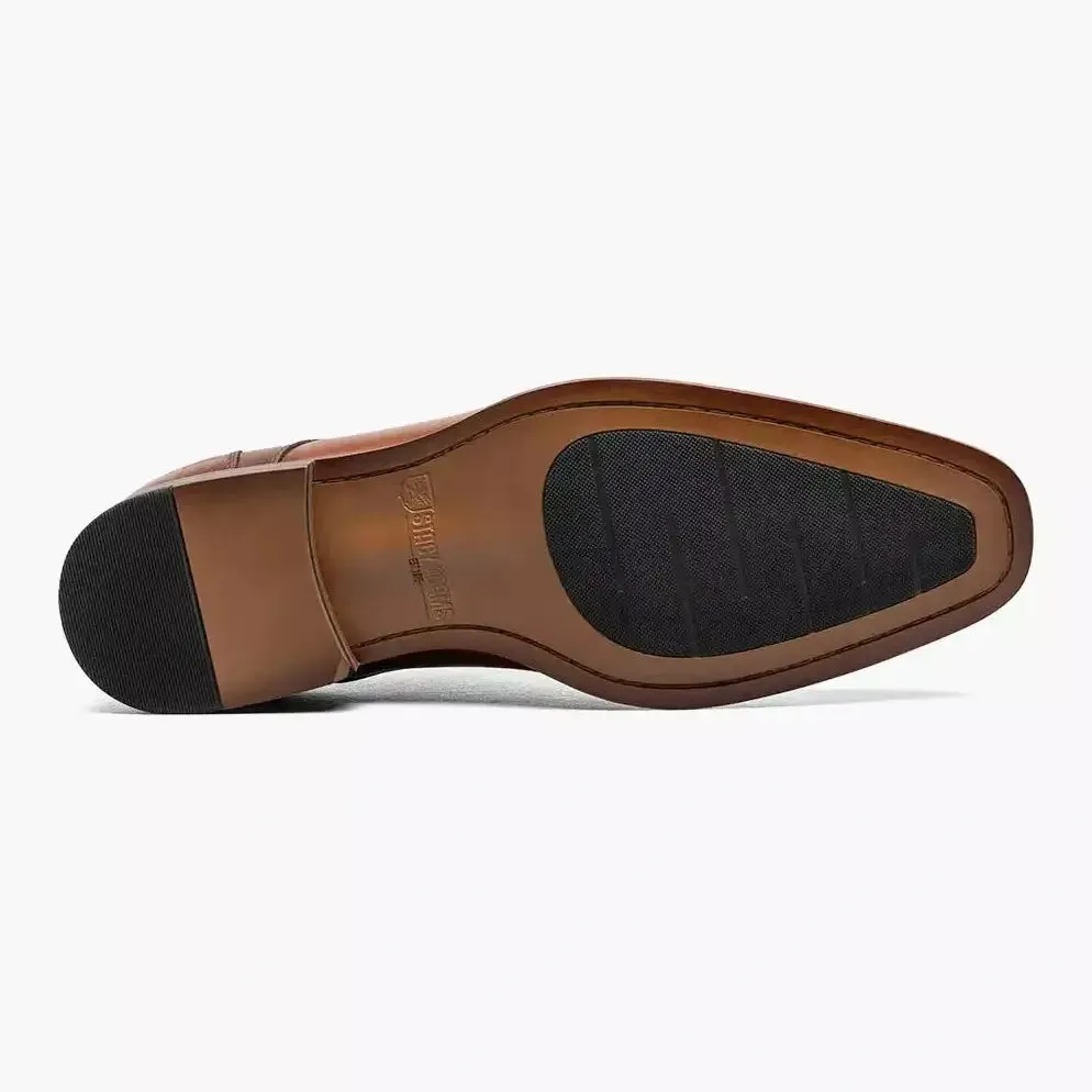 Stacy Adams Penley Men's Cognac Leather Cap Toe Oxford Dress Shoes