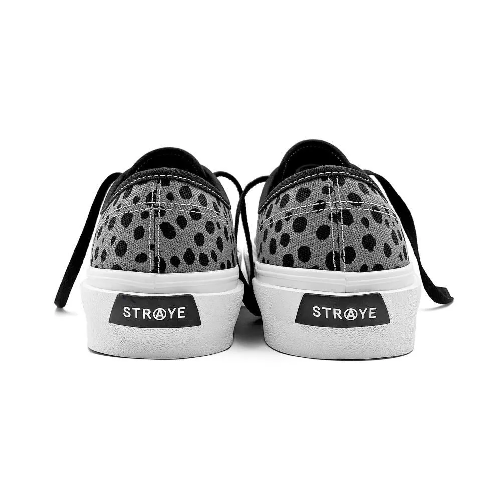 Straye Footwear Gower - Spots Charcoal / White