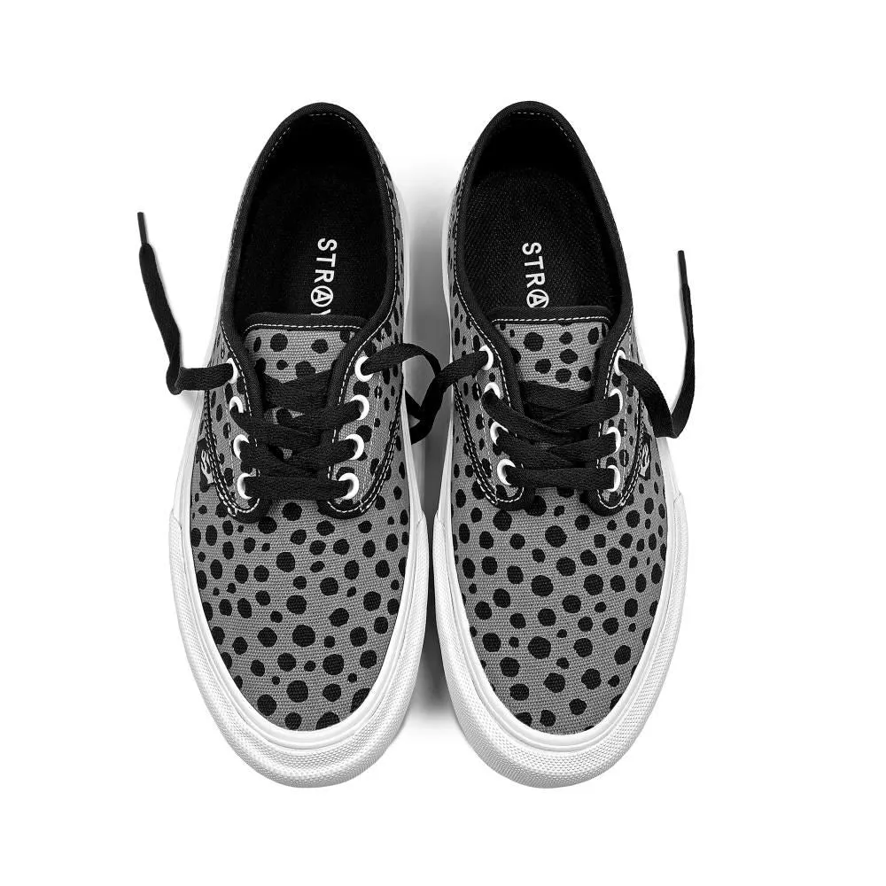 Straye Footwear Gower - Spots Charcoal / White
