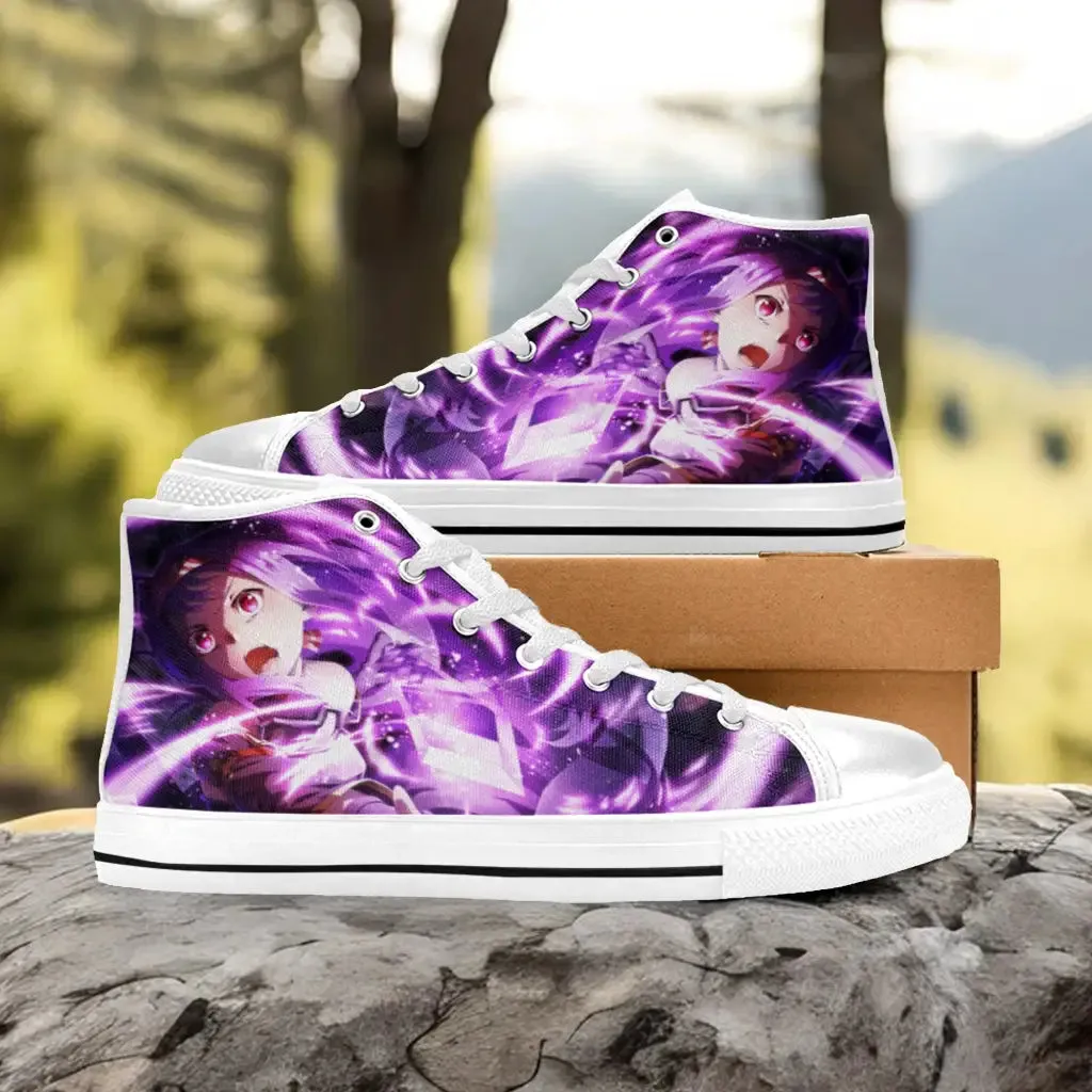 Sword Art Online Konno Yuuki Shoes High Top Sneakers for Kids and Adults