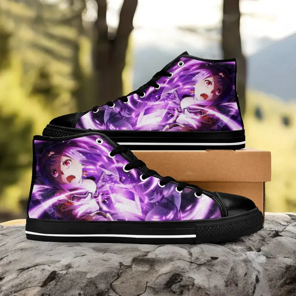 Sword Art Online Konno Yuuki Shoes High Top Sneakers for Kids and Adults