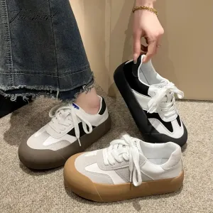 Tavimart Women summer shoes new casual Joker increased thick-soled light students moral training shoes retro explosion shoes.