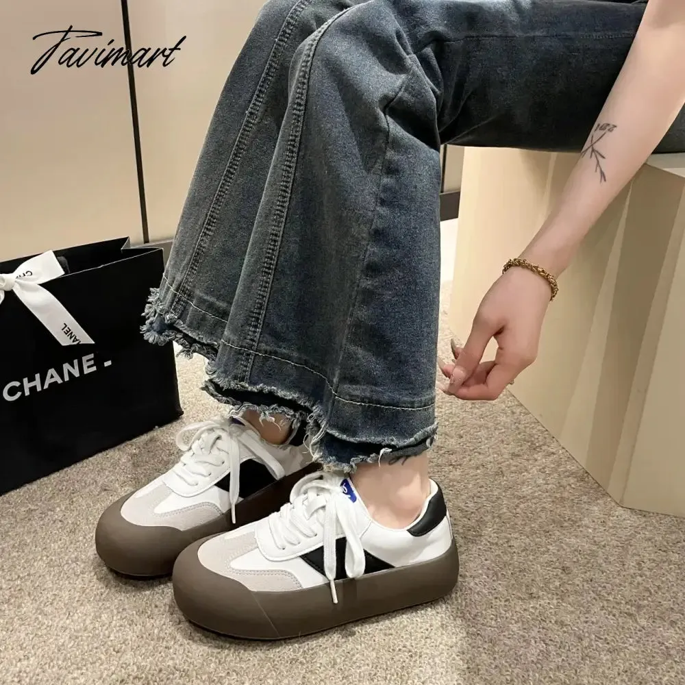 Tavimart Women summer shoes new casual Joker increased thick-soled light students moral training shoes retro explosion shoes.