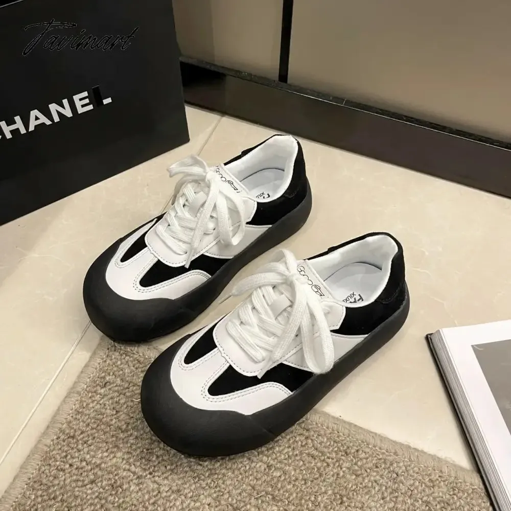 Tavimart Women summer shoes new casual Joker increased thick-soled light students moral training shoes retro explosion shoes.