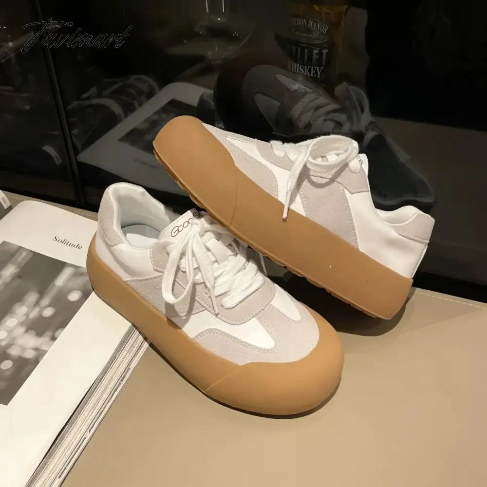 Tavimart Women summer shoes new casual Joker increased thick-soled light students moral training shoes retro explosion shoes.