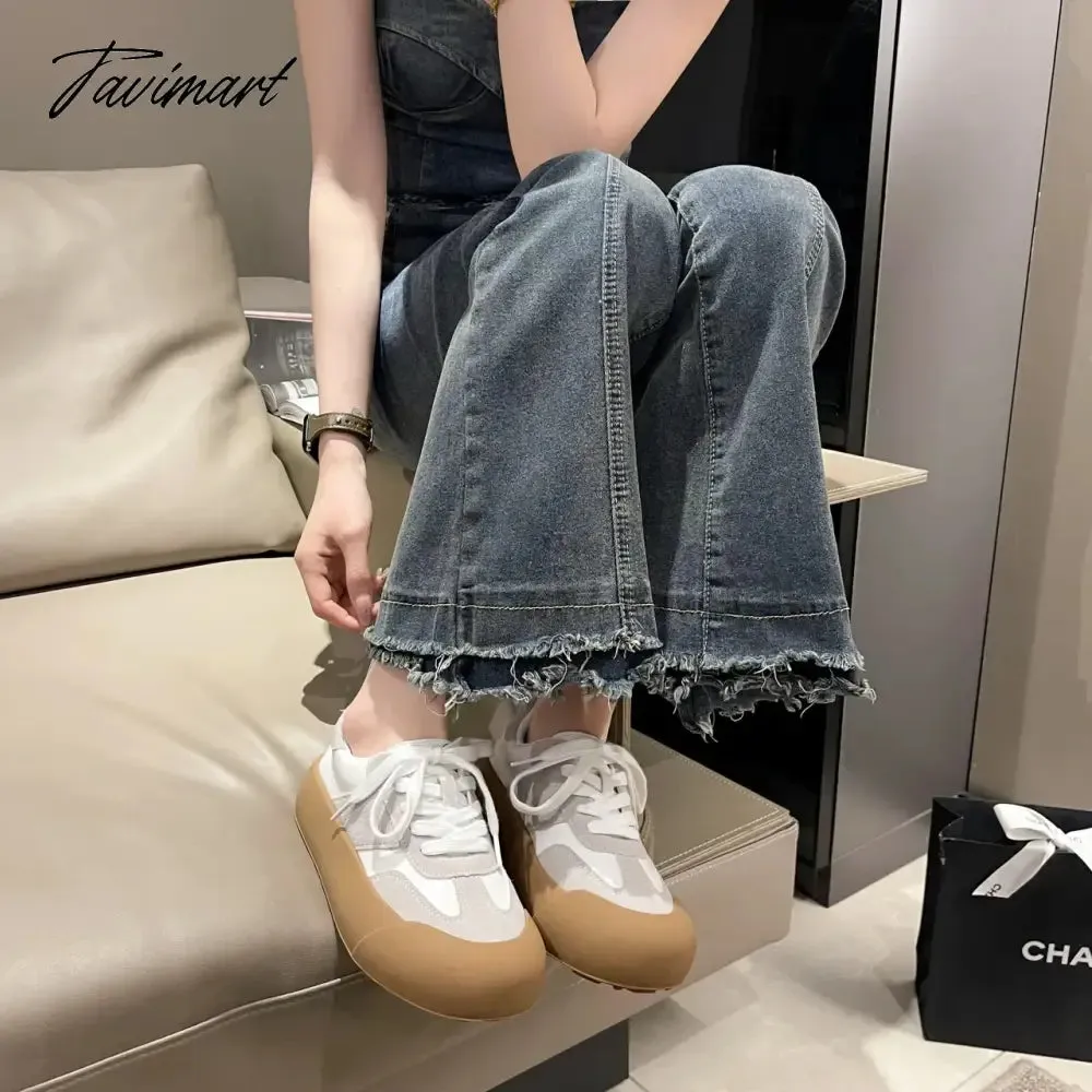 Tavimart Women summer shoes new casual Joker increased thick-soled light students moral training shoes retro explosion shoes.