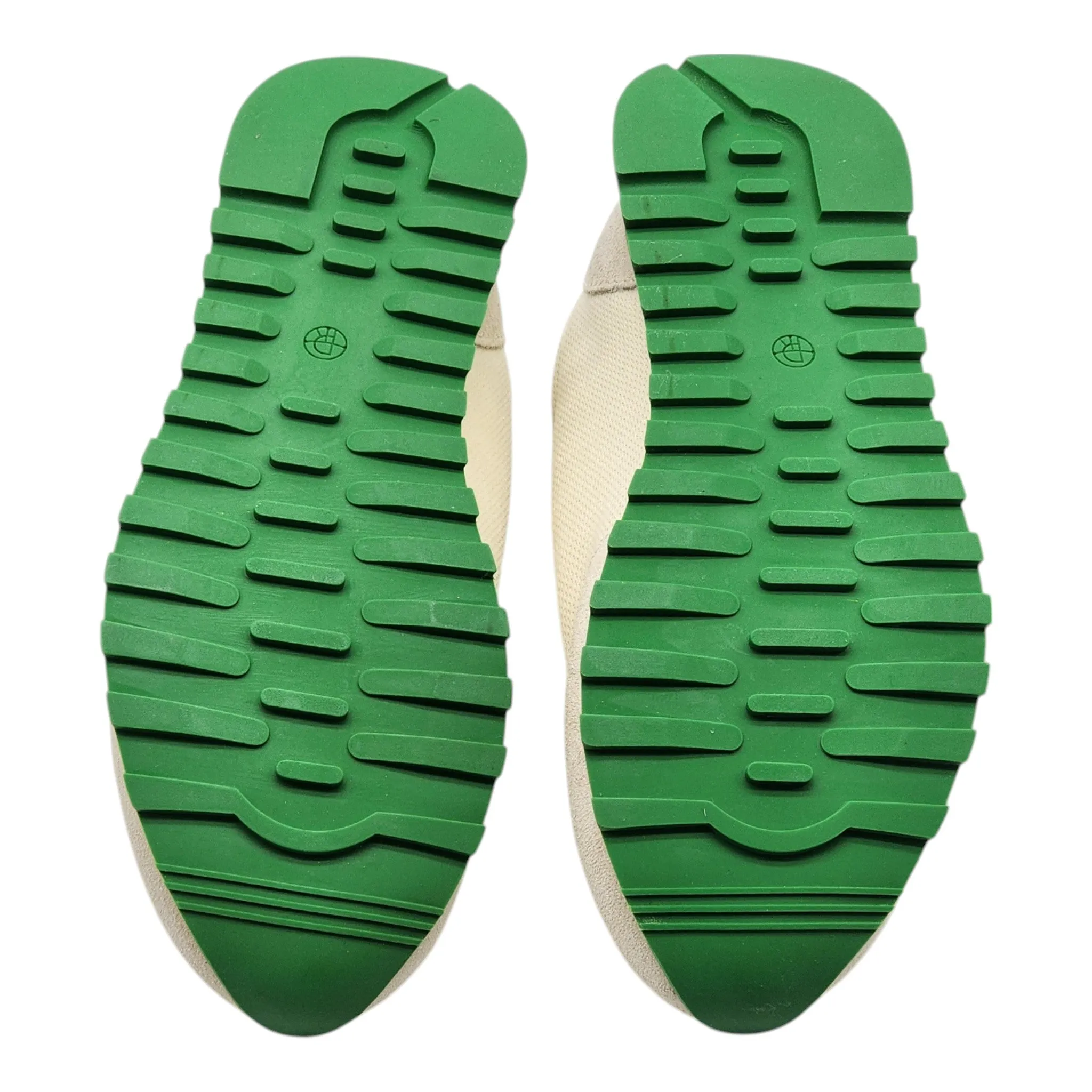 The Row Owen Runner Sneakers - Mesh and Suede - Beige/Green 35.5