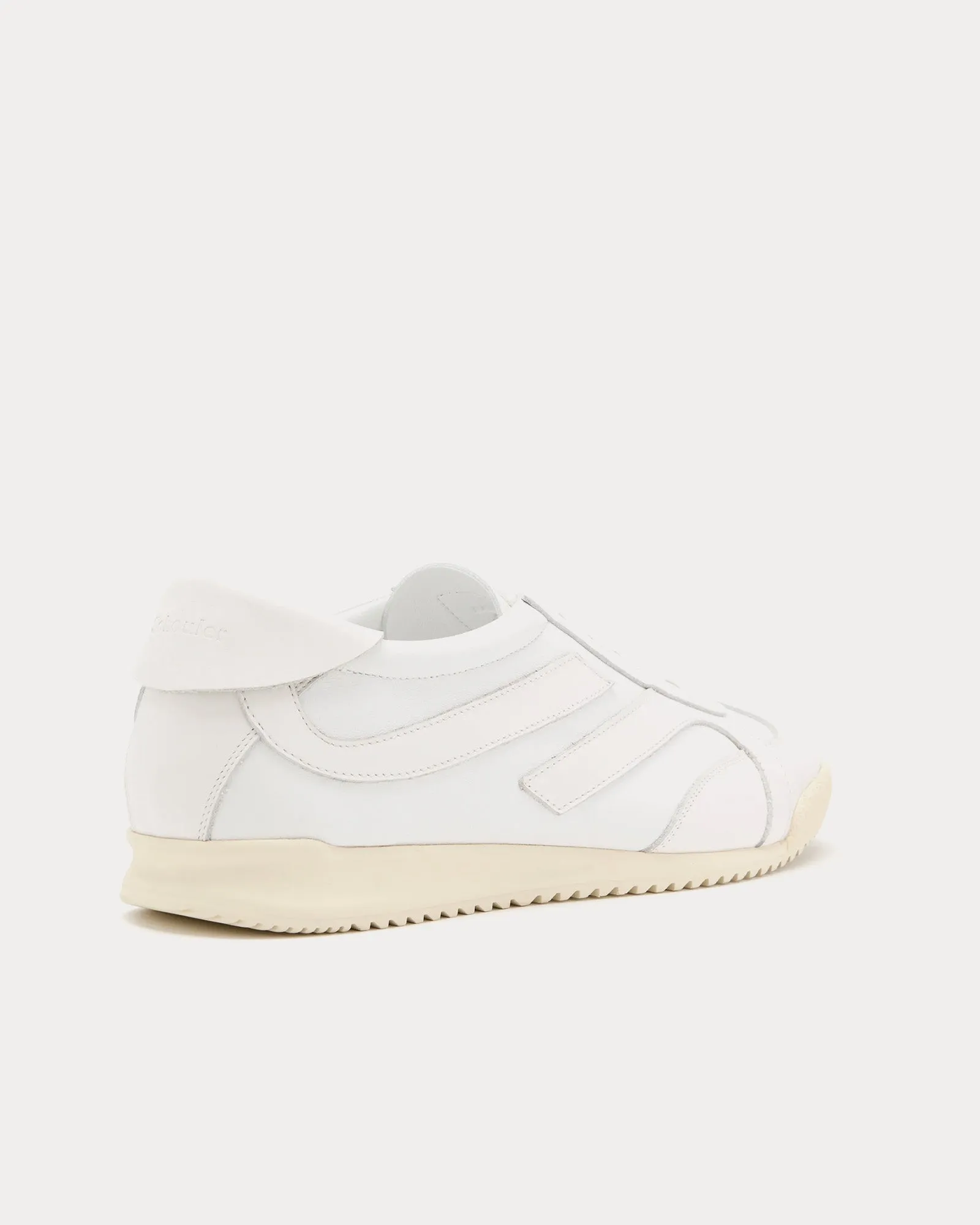 Track Leather White Low Top Sneakers