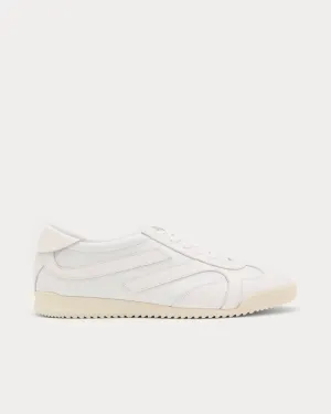 Track Leather White Low Top Sneakers